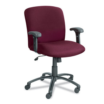Safco® Uber Big-tall Series Mid Back Chair, Fabric, Supports Up To 500 Lb, 18.5" To 22.5" Seat Height, Black freeshipping - TVN Wholesale